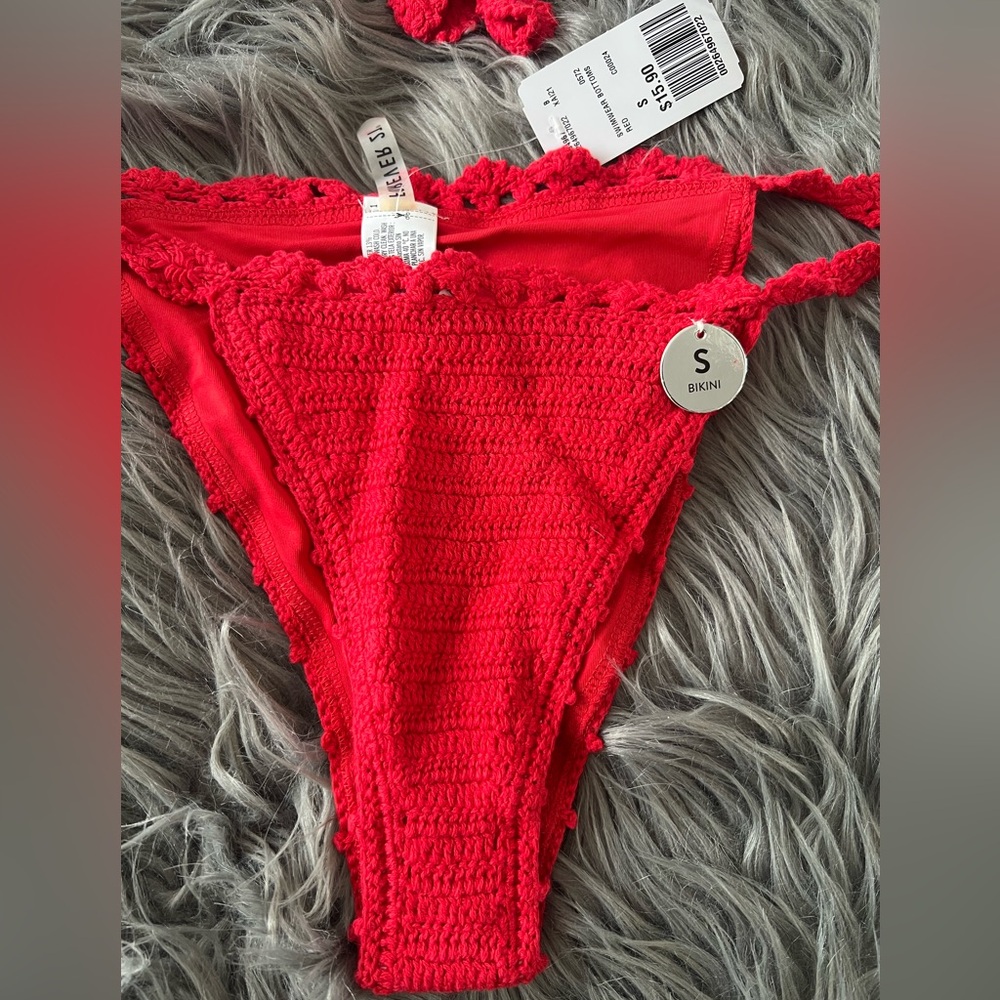 Red Crochet Bikini - Picture 3 of 3